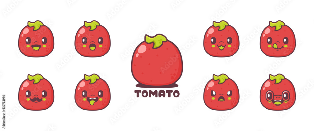 Tomato cartoon. plant vector illustration Tomato cartoon. plant vector illustration