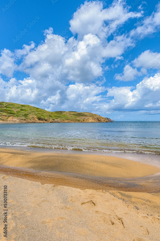 Fototapeta premium Binimel la Beach in Menorca, Spain.