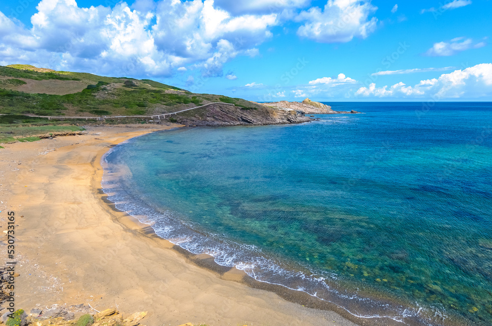Cala Mica Beach in Menorca Island, Spain.