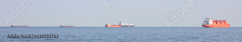LNG Tankers at sea, transporting LNG