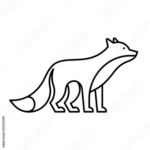 Fox logo. Icon design. Template elements