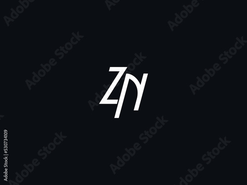 Modern ZN Letter Logo, z&n zn Logo Icon With Black And White Color Vector Image Design For All Kind Of Use