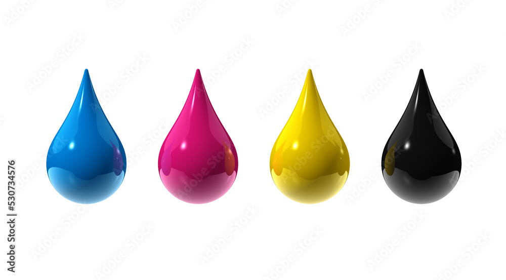 cmyk ink drops cmyk ink drops