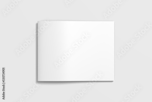 Blank landscape back cover us letter size top view