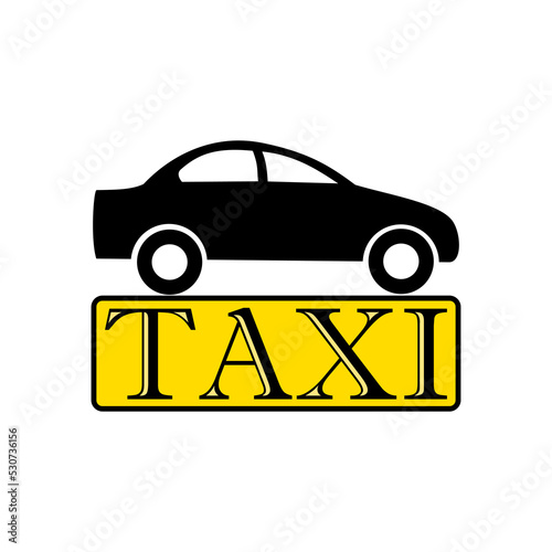 Taxi logo icon isolated on white background