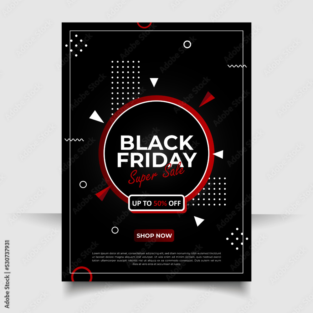 Naklejka premium Black friday sale banner template design