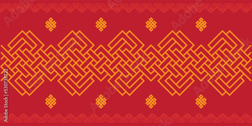 Buryad Mongolian ornament vector wallpaper 