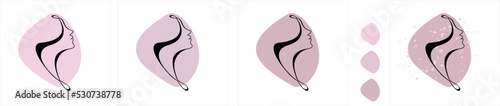 logo, symbol, girl, silhouette, face, aesthetics, profile, care, woman, plastic surgery, spa, massage, cosmetologist, dermatologist, cosmetics, beauty, profile of a girl’s face in one line, one line, 
