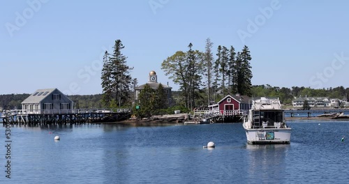 Smooth Footage of McFarland Island in Boothbay Harbor, Maine photo