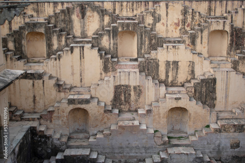 Panna Meena ka Kund is a square-shaped stepwell, Jaipur city, Rajasthan, India photo