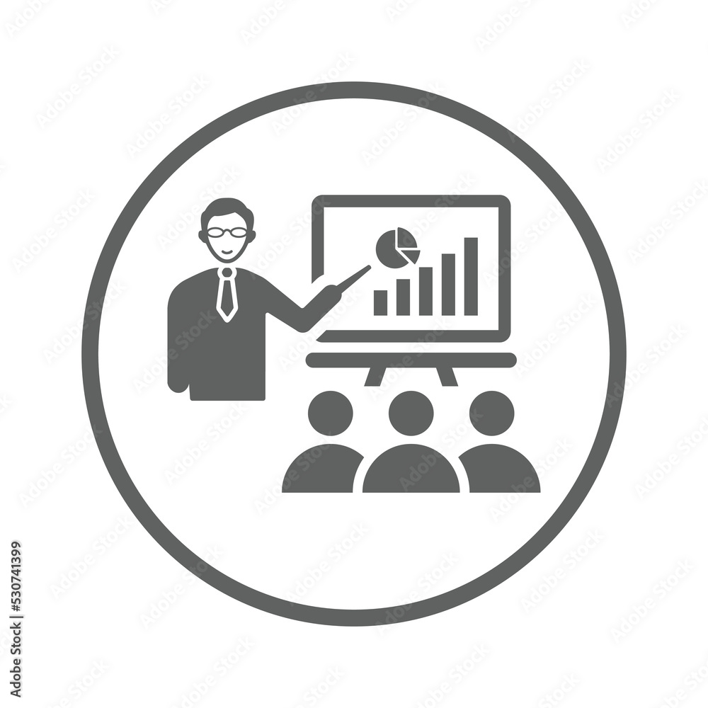 Education, presentation, tutoring icon. Rounded gray vector sketch. Education, presentation, tutoring icon. Rounded gray vector sketch.