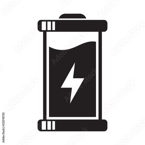 Battery icon. Power battery symbol vector illustration for graphic and web design.