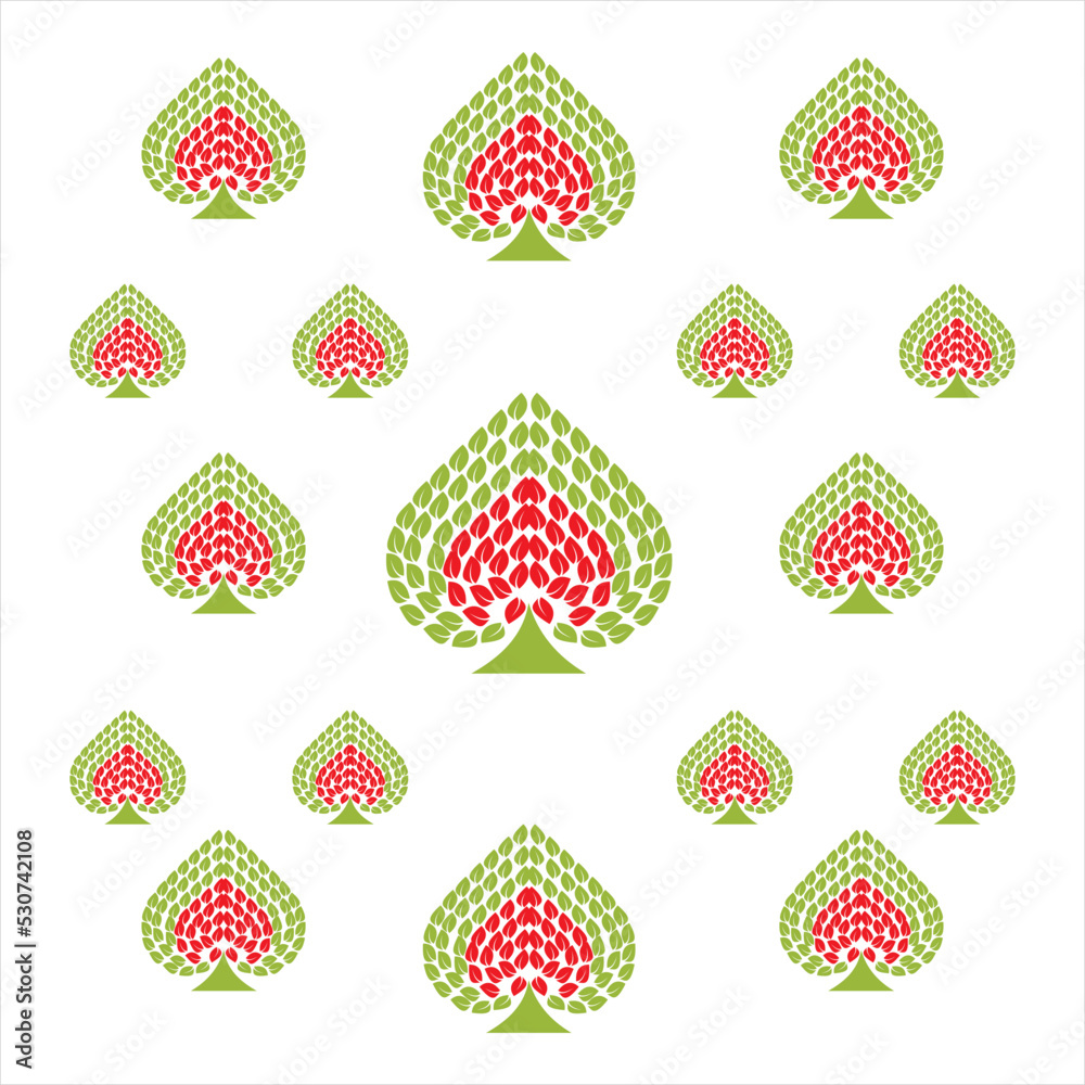 Seamless background. Abstract tree design pattern with heart icon. Used for design surfaces, fabrics, textiles. Seamless background. Abstract tree design pattern with heart icon. Used for design surfaces, fabrics, textiles.