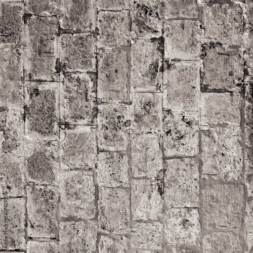 Obsolete Architect Vintage Brick Wall Old Stonewall Texture Retro Grunge Wallpaper Solid Surface WallCopy Space Banner Monotone Photo