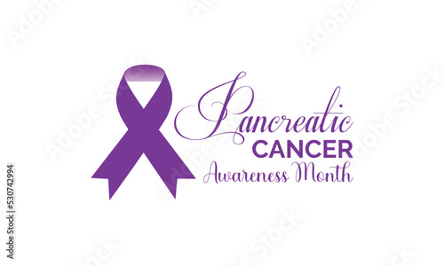 World Pancreatic Cancer day black and white background.