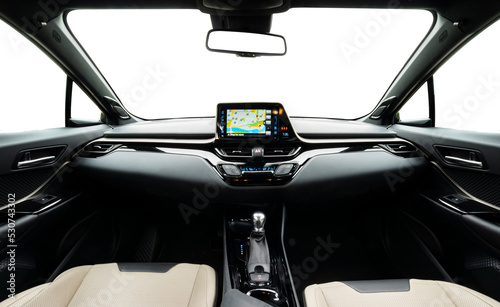 Interior of autonomous car-PNG file photo