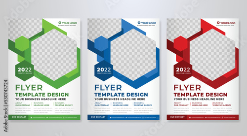 business flyer template design with minimalist concept and clea style use for corporate ads and business profile	
