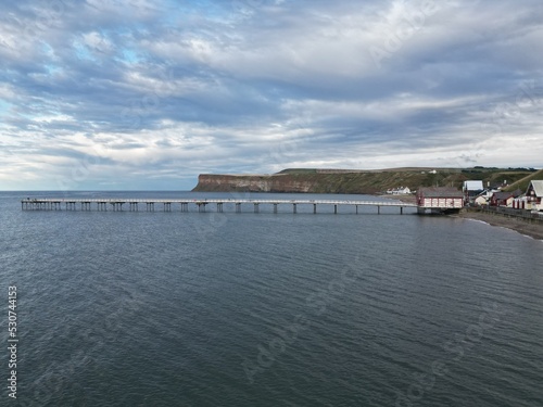 aerial view of Saltburn by the Sea, commonly referred to as Saltburn, North Yorkshire