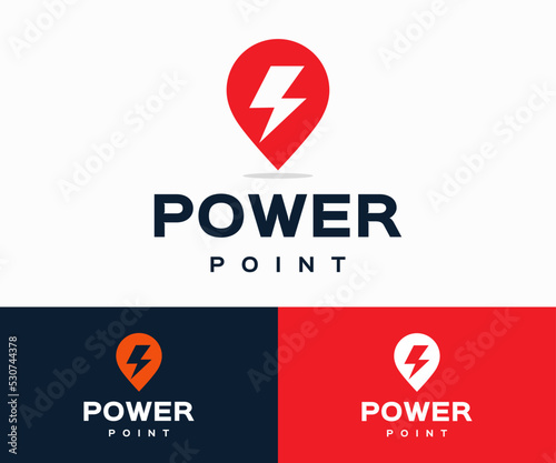 Electric Point Logo. Electricity Pin Logo Design Template. Free Download Electric Point Logo. Electricity Pin Logo Design Template. - GFXLoad