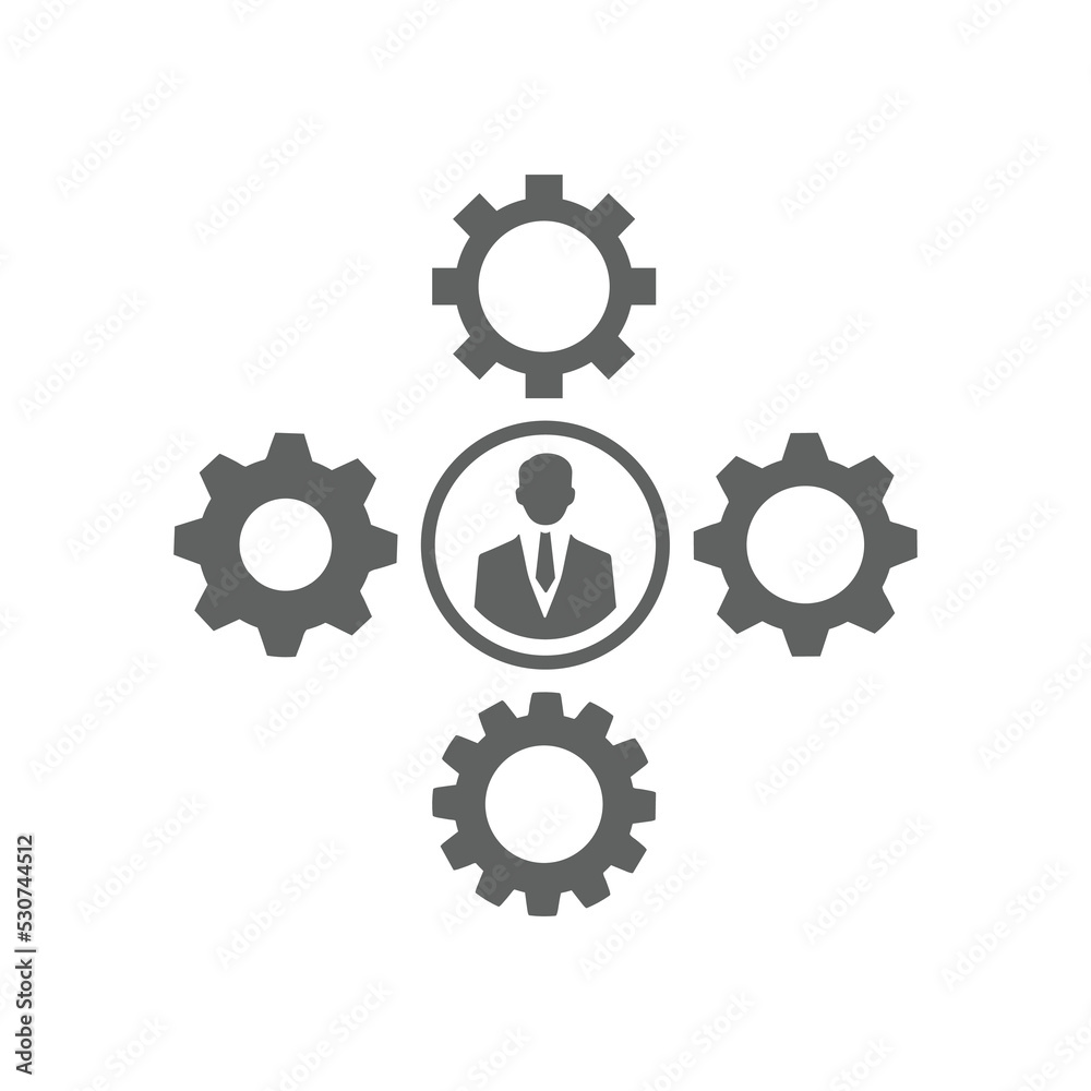 Gear, specialist, support icon. Gray vector graphics. Gear, specialist, support icon. Gray vector graphics.
