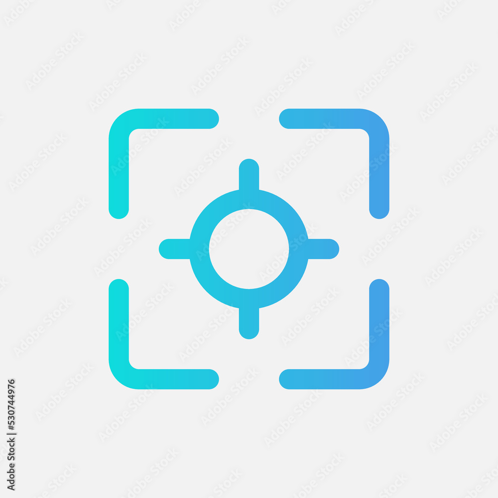 Focus icon in gradient style about camera, use for website mobile app presentation Focus icon in gradient style about camera, use for website mobile app presentation