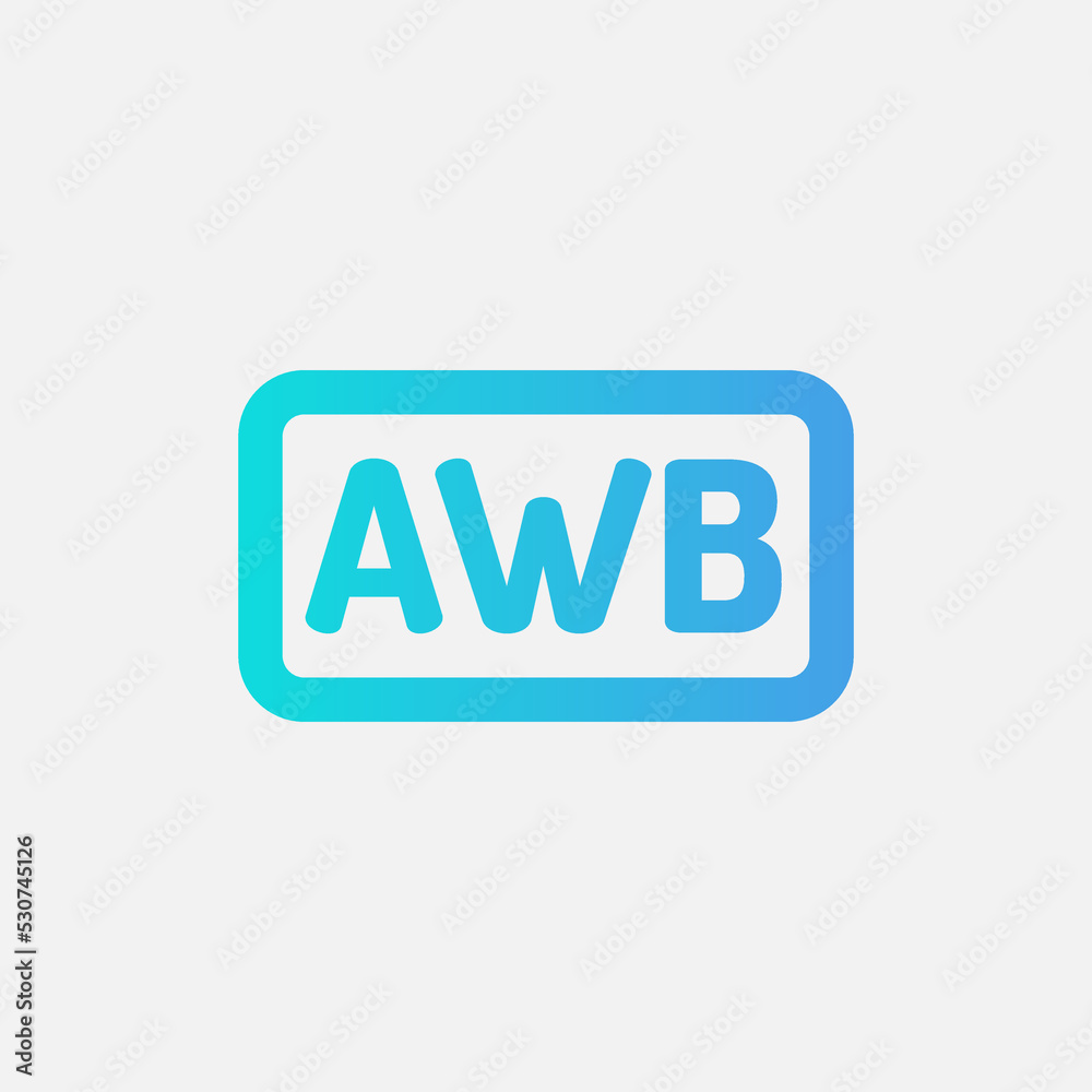 Fototapeta premium White balance icon in gradient style about camera, use for website mobile app presentation