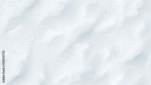 Realistic texture of white snow. Vector illustration with top view on realistic white snow.