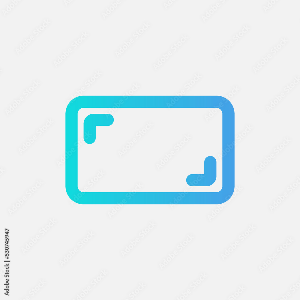 Frame icon in gradient style about camera, use for website mobile app presentation Frame icon in gradient style about camera, use for website mobile app presentation