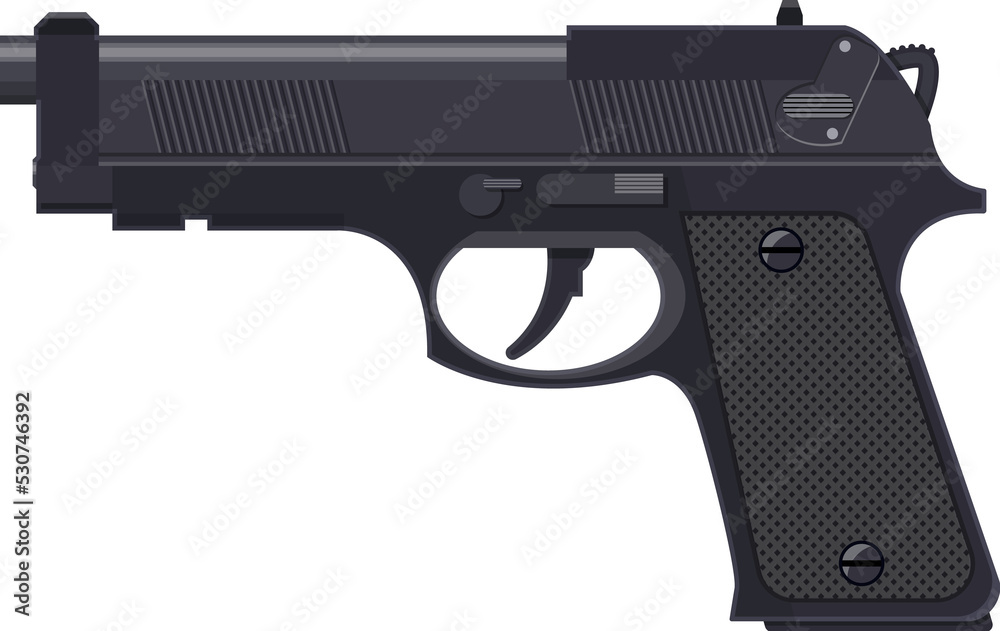 Pistol gun, automatic modern handgun