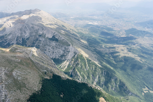 deep Teve valley in Velino range, Italy