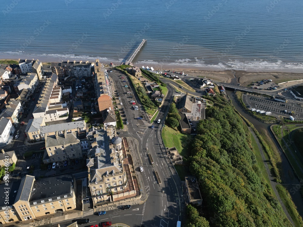 aerial view of Saltburn by the Sea. commonly referred to as Saltburn