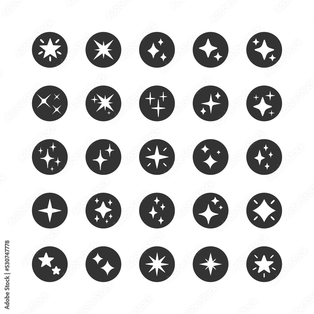 Sparkle, shimmer, shiny star, flash shape vector set Sparkle, shimmer, shiny star, flash shape vector set
