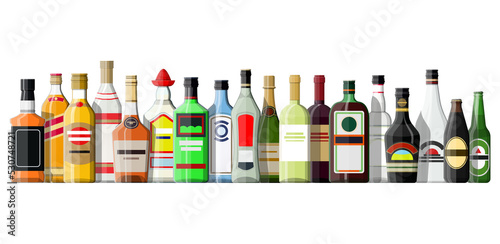 Bild auf Leinwand Alcohol drinks in bootle