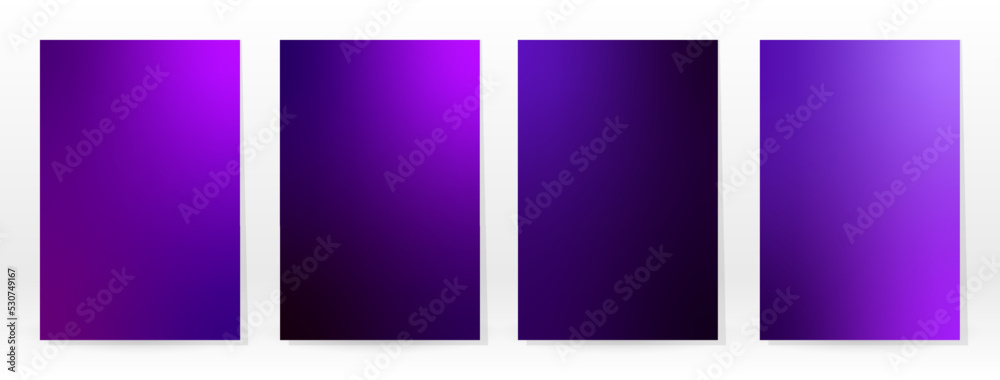 Minimal Poster. Pastel Soft. Violet Gradient Set.