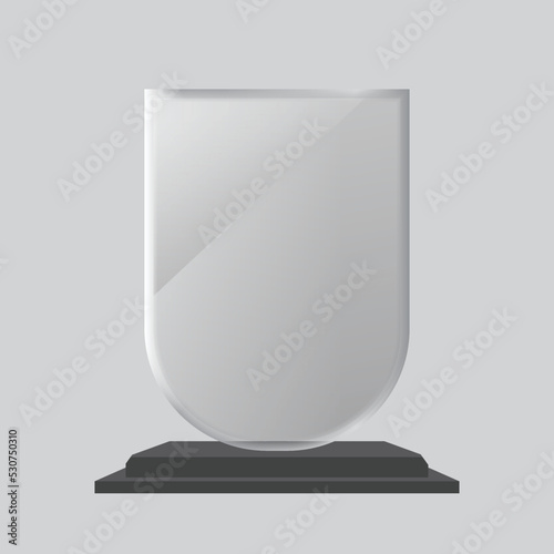 Tropy Mockup. Vector Crystal 3D