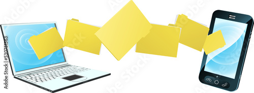 Laptop phone file transfer