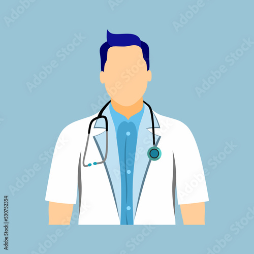 Doctor profile with medical service icon