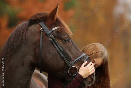 A girl and her horse, Gotland Sweden.