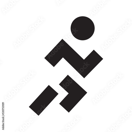 man running icon vector illustration sign