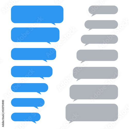 Chat speech bubbles collection set. message bubbles. vector illustration. eps 10.