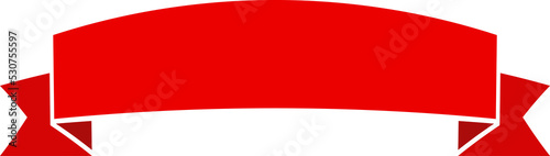 Red ribbon sign flag banner