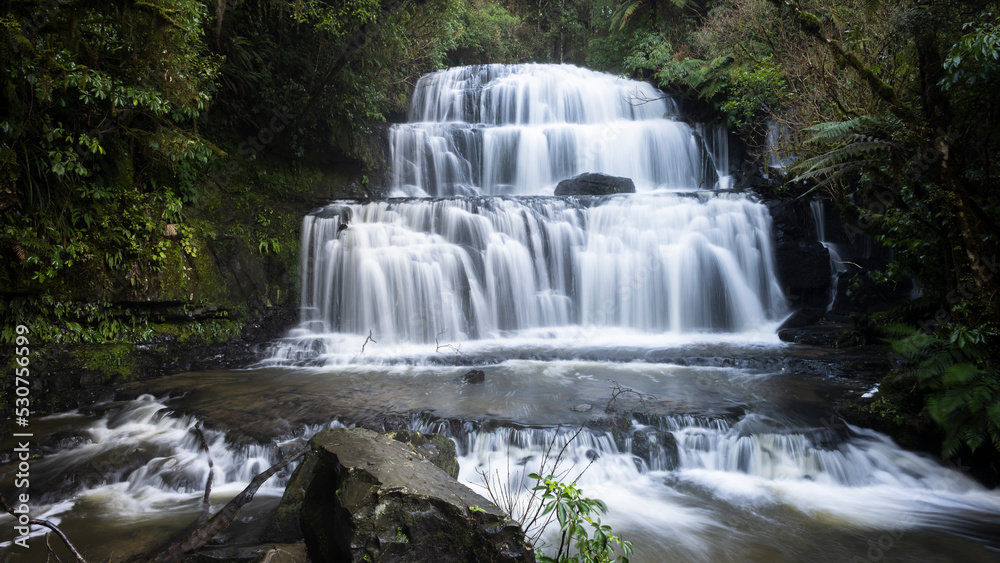 Fototapeta premium Purakaunui Falls, Catlins, South Island.