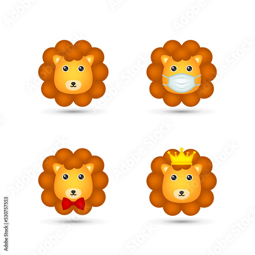 Lion head on white background © Pure Imagination