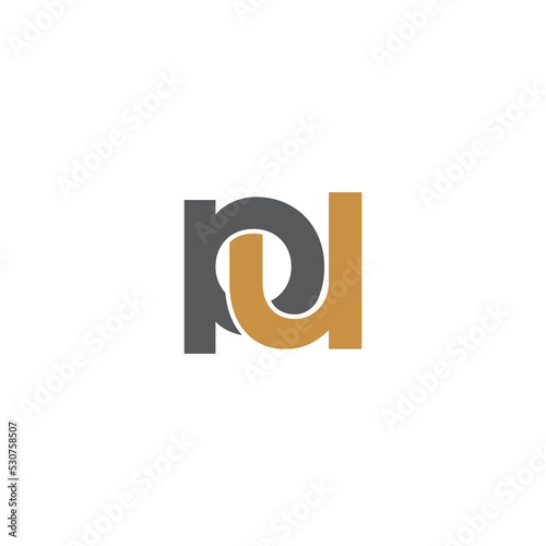 PU, UP, Abstract initial monogram letter alphabet logo design