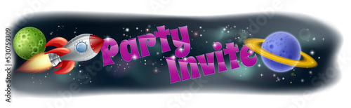 Kids space rocket party or ...