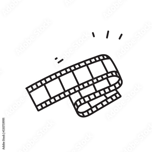 hand drawn doodle film strip illustration vector