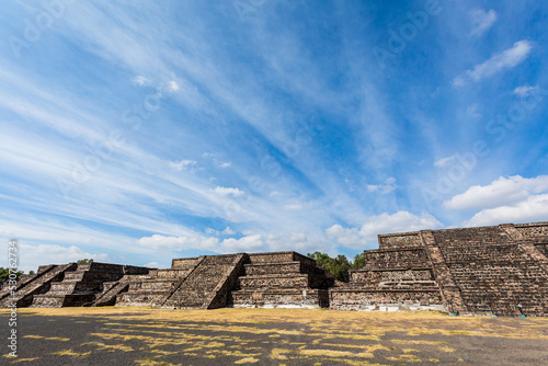 Teotihuacan pyramids landscape in Mexico