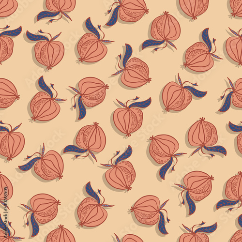 apples fruit vector seamless pattern