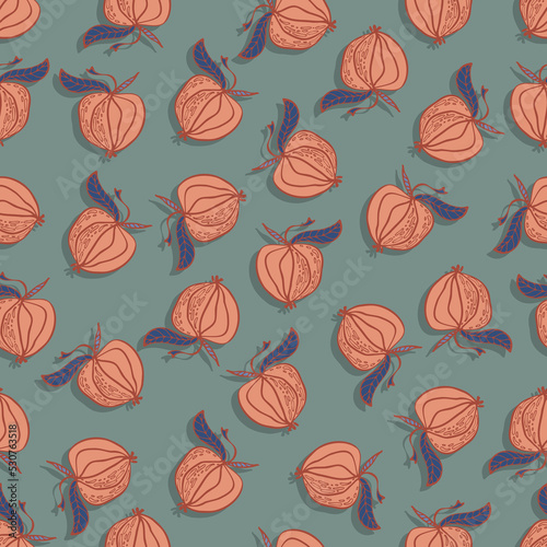 apples fruit vector seamless pattern