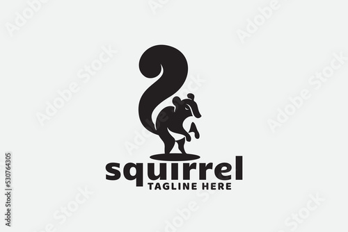 squirrel logo with a cute squirrel as the icon.